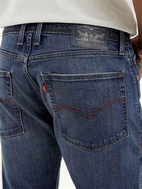 Men's 513 Blue Slim Straight Fit Mid Rise Jeans – Levis India Store