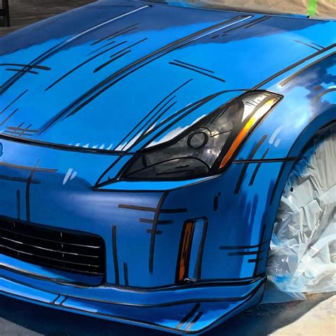 Hand-Painted Nissan 350Z Looks Like A Cartoon Drawing | CarBuzz | Car ...