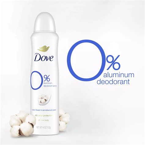 Dove 0% Aluminum Deodorant Spray - Cotton Flower & Sandalwood - Shop ...