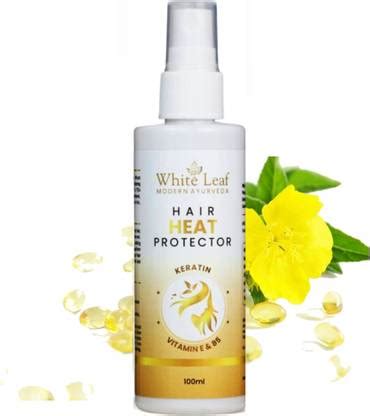 White Leaf Hair Heat Protection For Hair Straightening, Curling and ...