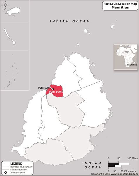 Location Of Mauritius On Africa Map Mauritius Map With 9 Districts