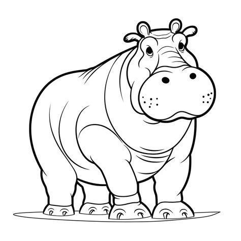 Hippo Color Sheets (Free & Printable)