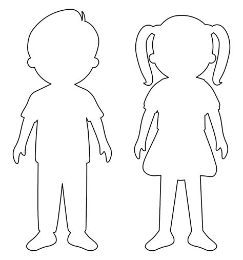 Printable Paper People Cutouts | Paper doll printable templates, Paper ...