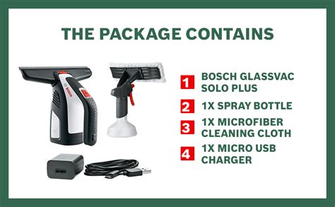 Bosch Cordless Surface Cleaner, GlassVAC Solo Plus, Automotive Rubber ...