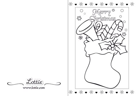 Christmas Stocking Coloring Card