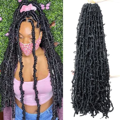 Snapklik.com : LMZIM 36 Inch Butterfly Locs Crochet Hair 5 Packs Long ...