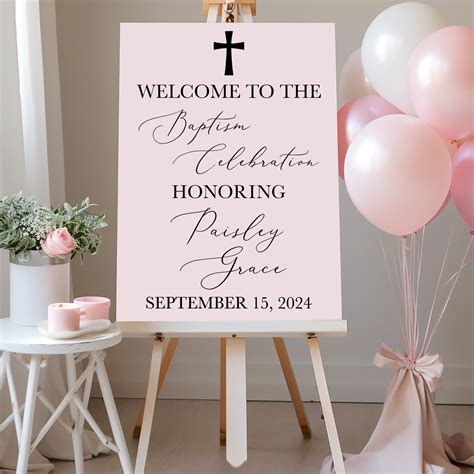 Custom Baptism Welcome Sign Decal, Catholic Celebration Decor – Vinyl ...