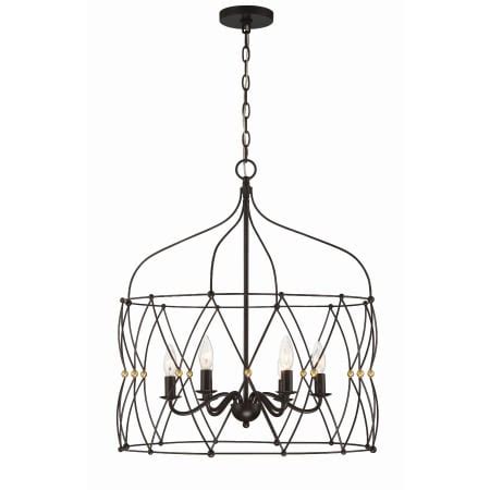 Crystorama Lighting Group ZUC-A9035-EB-GA Zucca 6 Light 24" Wide Taper ...