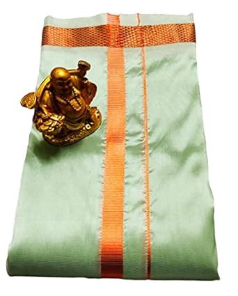 Buy TEXBOX APPARELS New Trending Silk Dhoti-Copper Zari-4 Meter/8 Cubit ...
