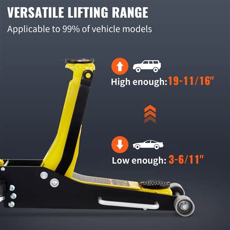 Car Lift Oarlike 4 Ton Hydraulic Floor Jack, Low Profile Steel Racing ...