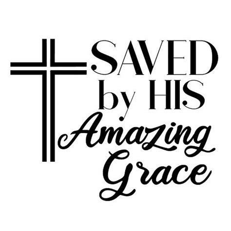 Creative Concepts Ideas Saved by His Amazing Grace Cross CCI Decal ...