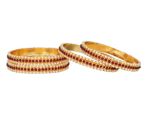 Buy Authentic Bharatanatyam Bangles Online | Golden Collections
