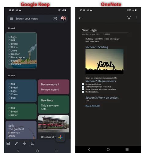 Image result for Google Keep vs OneNote