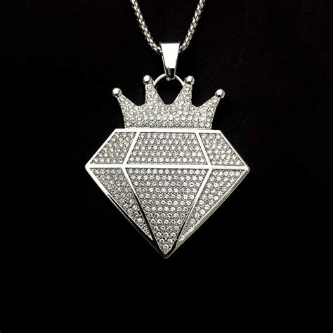 Buy Oralia Iced Out Hip Hop Pendant Necklace Bling Jewelry - At Best ...