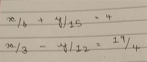 find the value of x and y with appropriate steps. - Brainly.in