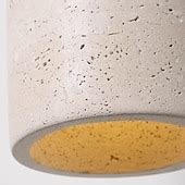 Wabi-sabi Cylindrical Travertine Stone Natural Stone Pendant Light ...