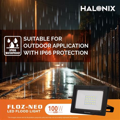 Halonix 100W Led Outdoor Flood Light Waterproof - IP66 Led Lights with ...