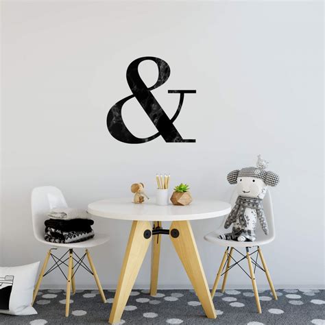 Wall sticker Black Marble Ampersand | wall-art.com