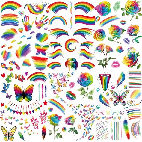 XIYOKA 180 Styles（6 Large Sheets） Pride Tattoos, India | Ubuy
