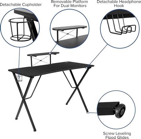 Buy Flash Furniture Black Gaming Desk and Green/Black Racing Chair Set ...