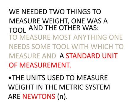 MEASURING WEIGHT & MASS (teach & measure) | PPTX