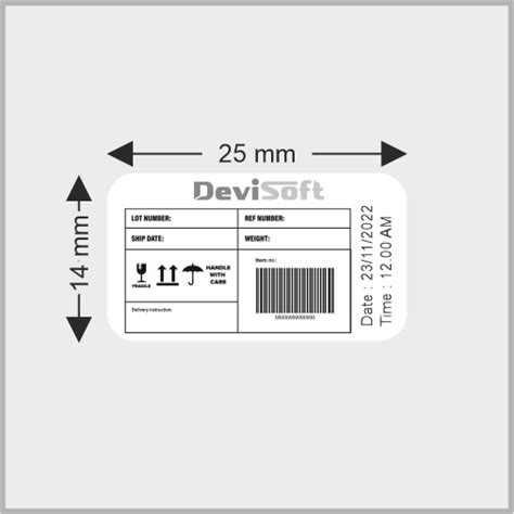 25MM X 14MM LABEL – 4 UP – Devisoft POS Accounting Software