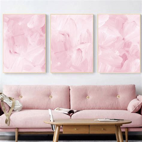Amazon.com: Abstract Pink Wall Art Pink and White Poster Pink and White ...