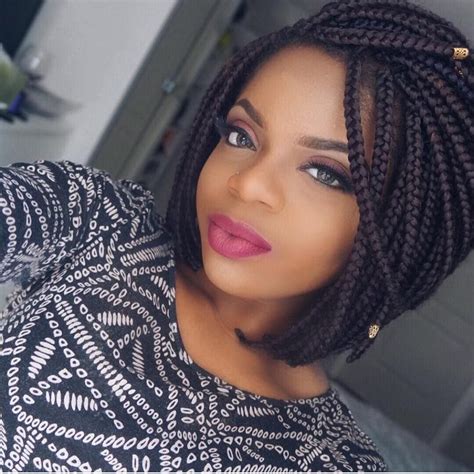 African Beauty (105) | Bob braids, Braided hairstyles, Short box braids