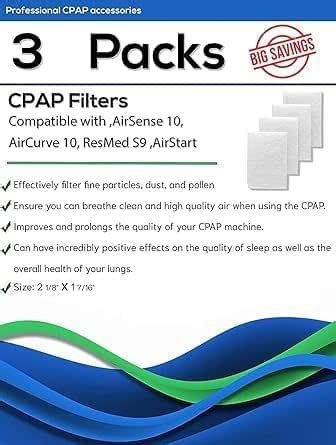 AIRSENSE S9/S10 Filter for CPAP/BIPAP (Pack of 3) : Amazon.in ...