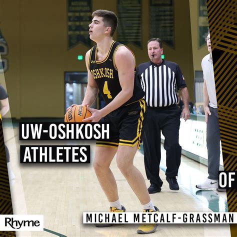 UW-Oshkosh Athletics | Your Titan Athletes of the Week are Michael ...