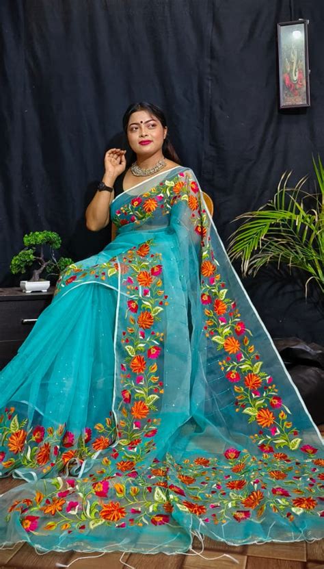 Bangladesi Muslin Resom Silk Sarees Online at Lowest Prices in India ...
