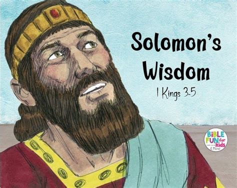 Solomon's Wisdom | Solomon wisdom, Old testament bible, Bible stories for kids