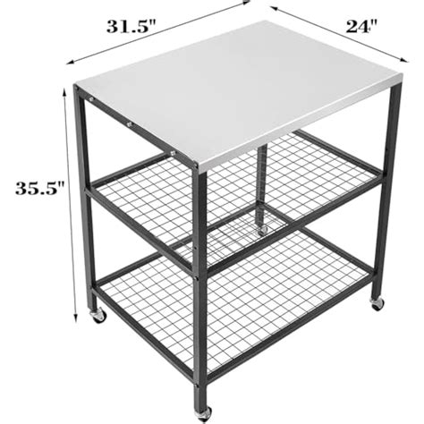 WEASHUME Stainless Steel Outdoor Grill Cart Pizza Oven Stand India | Ubuy