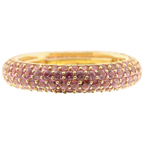 21st Century 18 Karat Gold Yellow Sapphire Eternity Ring For Sale at ...