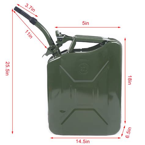 5 Gallon Gas Can 20L Fuel Container Emergency Backup Diesel Tank | eBay