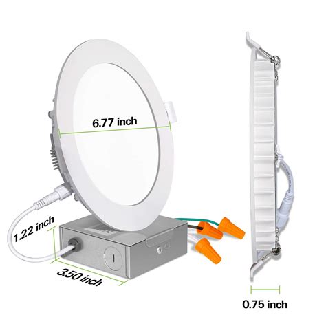 Buy 12 Pack 6 Inch 5CCT LED Recessed Ceiling Light W/ Junction Box ...