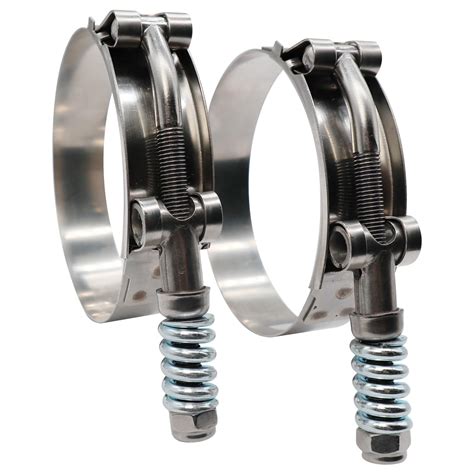 Snapklik.com : 3.25 Inch T Bolt Hose OD Clamp Stainless Steel - Spring ...