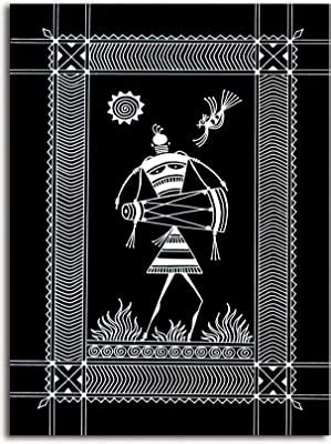 Tamatina Saura Art Canvas Painting | Jai Jagannath | Tribal Art ...