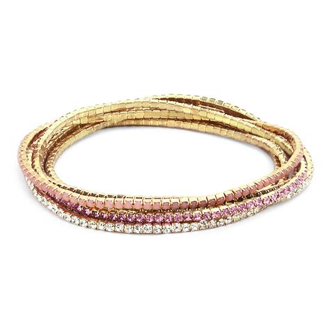 Accessorize London Women Multi Cup Chain Stretch Bracelets Set Of 6