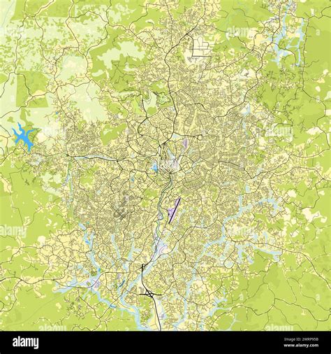 City map of Yaoundé, Cameroon Stock Vector Image & Art - Alamy