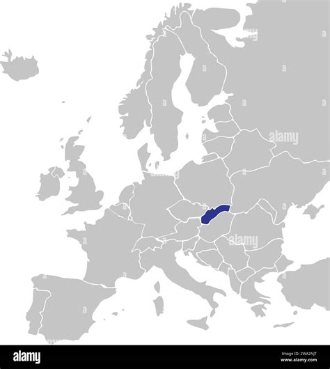 Location map of the SLOVAK REPUBLIC, EUROPE Stock Vector Image & Art - Alamy