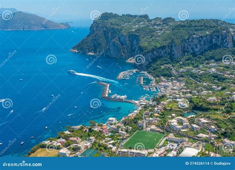 Aerial View of Marina Grande at the Italian Island Capri Stock Photo ...