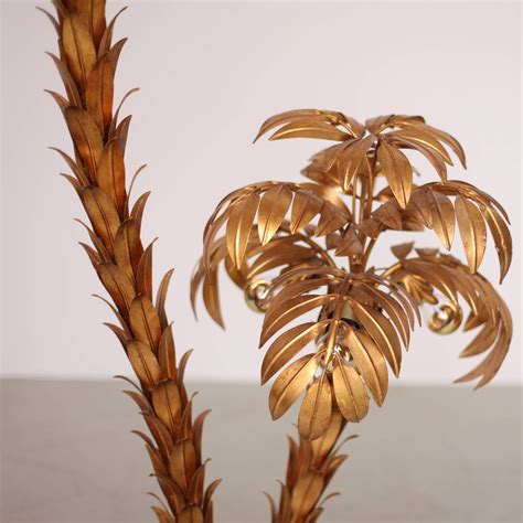 Huge Gilt Metal Two-Trunk Palm Tree Floor Lamp by Hans Kögl at 1stDibs ...