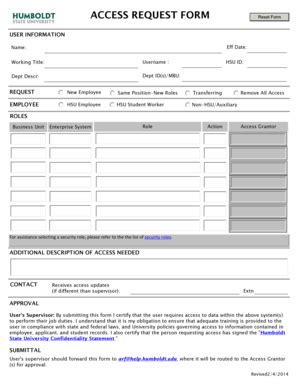 Fillable Online Access Request bFormbpdf - Humboldt State University ...
