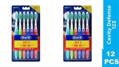 12 Pack Oral-B All Rouder Medium Ergonomic Z Shaped India | Ubuy