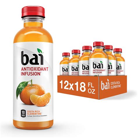Amazon.com : Bai Flavored Water, Costa Rica Clementine, Antioxidant ...
