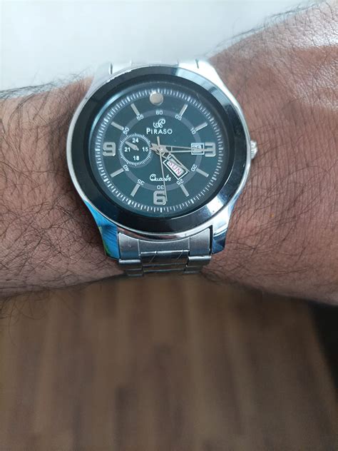 Buy PIRASO Stainless Steel Analog Day And Date Working Display Black ...