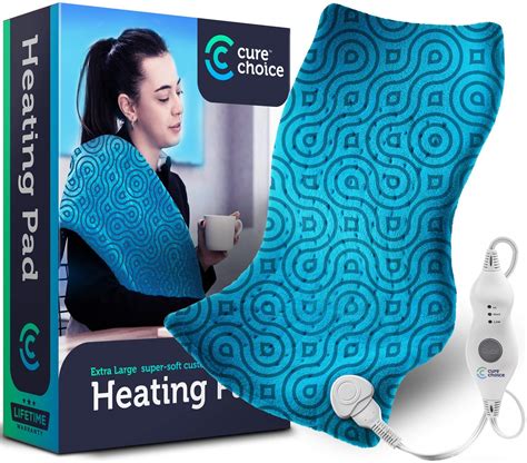 Cure Choice® Large Electric Heating Pad for Back Pain Relief + Storage ...