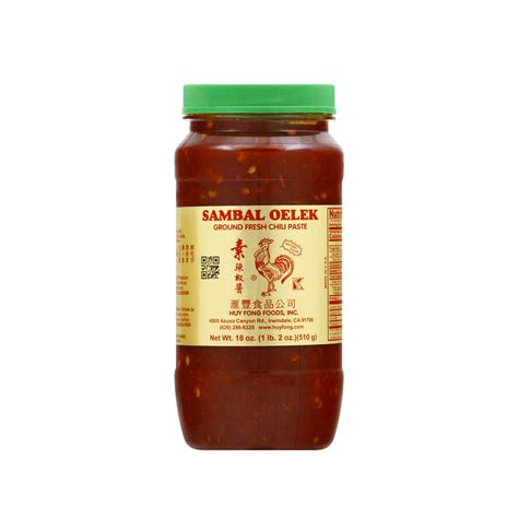 Huy Fong Foods Sambal Oelek Ground Fresh Chili Paste - 18oz – Arcaera