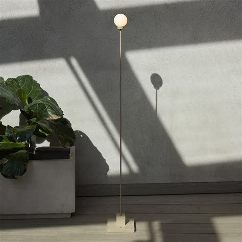 Northern LED battery-powered floor lamp Snowball, grey-beige, 2,700 K ...